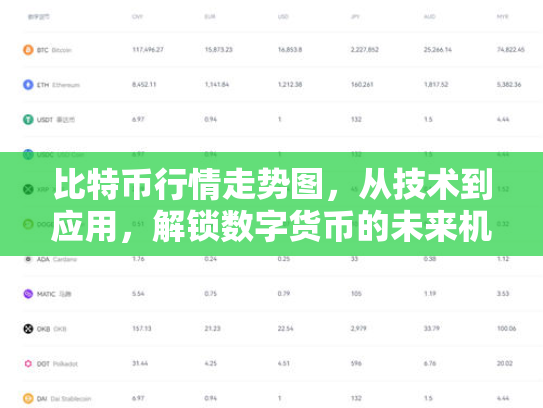 比特币行情走势图，从技术到应用，解锁数字货币的未来机遇与风险