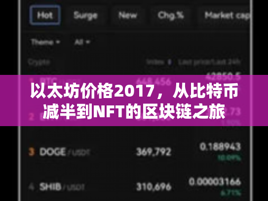 以太坊价格2017，从比特币减半到NFT的区块链之旅