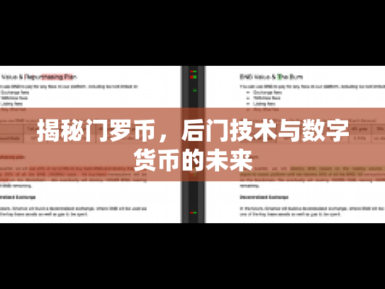 揭秘门罗币,后门技术与数字货币的未来 揭秘门罗币,后门技术与数字货币的未来