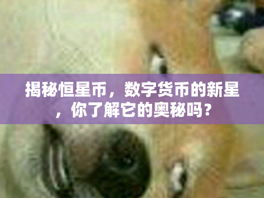 揭秘恒星币,数字货币的新星,你了解它的奥秘吗? 揭秘恒星币,数字货币的新星,你了解它的奥秘吗?