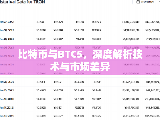 比特币与BTC5，深度解析技术与市场差异