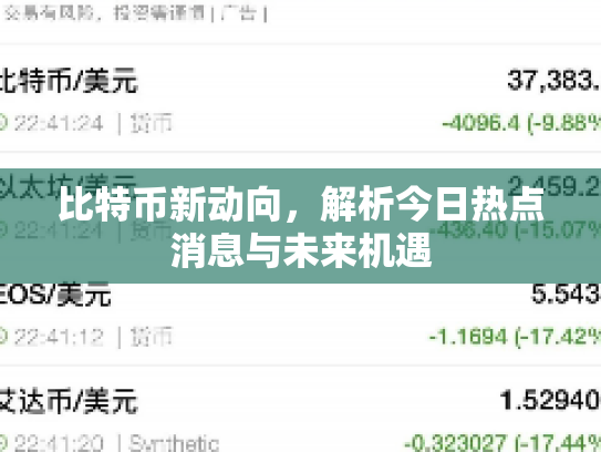 比特币新动向，解析今日热点消息与未来机遇