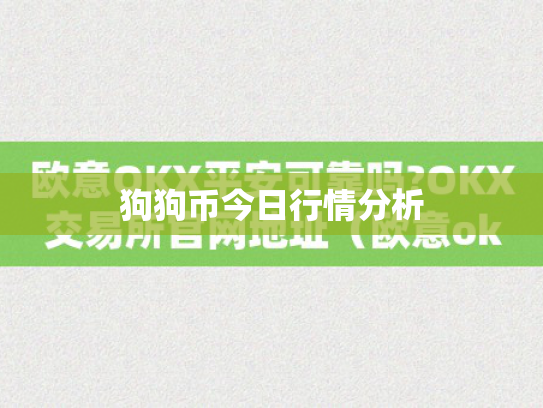 狗狗币今日行情分析