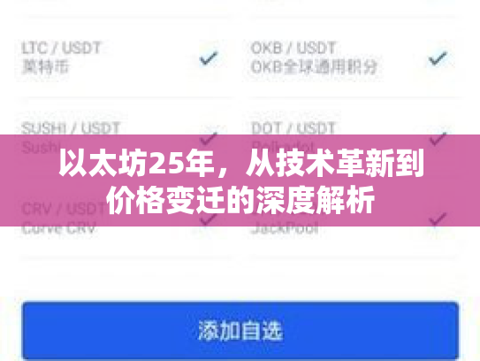 以太坊25年，从技术革新到价格变迁的深度解析