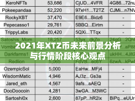 2021年XTZ币未来前景分析与行情阶段核心观点 2021年XTZ币未来前景分析与行情阶段核心观点