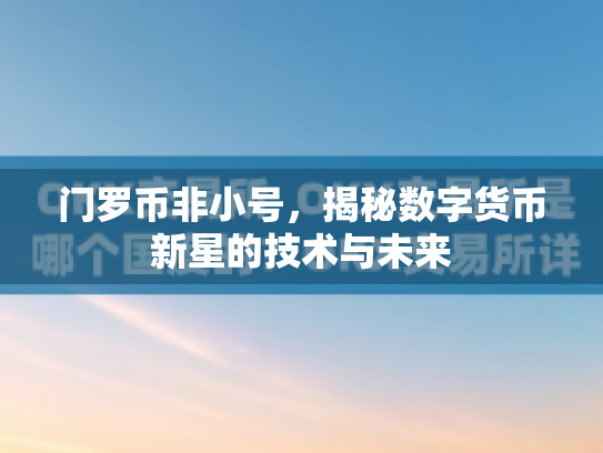 门罗币非小号,揭秘数字货币新星的技术与未来 门罗币非小号,揭秘数字货币新星的技术与未来