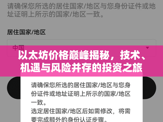 以太坊价格巅峰揭秘,技术、机遇与风险并存的投资之旅 以太坊价格巅峰揭秘,技术、机遇与风险并存的投资之旅