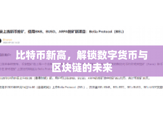 比特币新高，解锁数字货币与区块链的未来