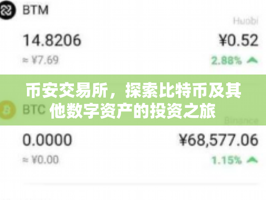 币安交易所，探索比特币及其他数字资产的投资之旅