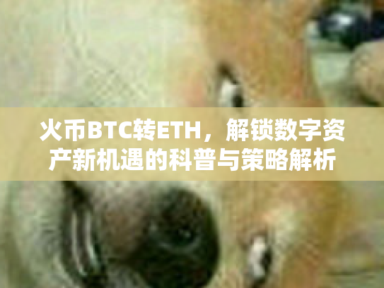 火币BTC转ETH，解锁数字资产新机遇的科普与策略解析
