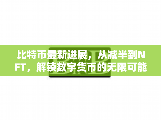 比特币最新进展，从减半到NFT，解锁数字货币的无限可能